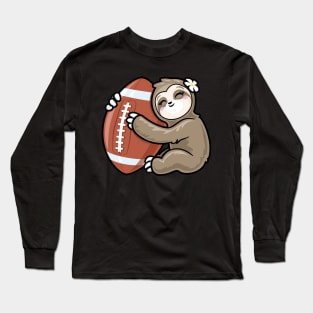 Sloth Girls Football Long Sleeve T-Shirt